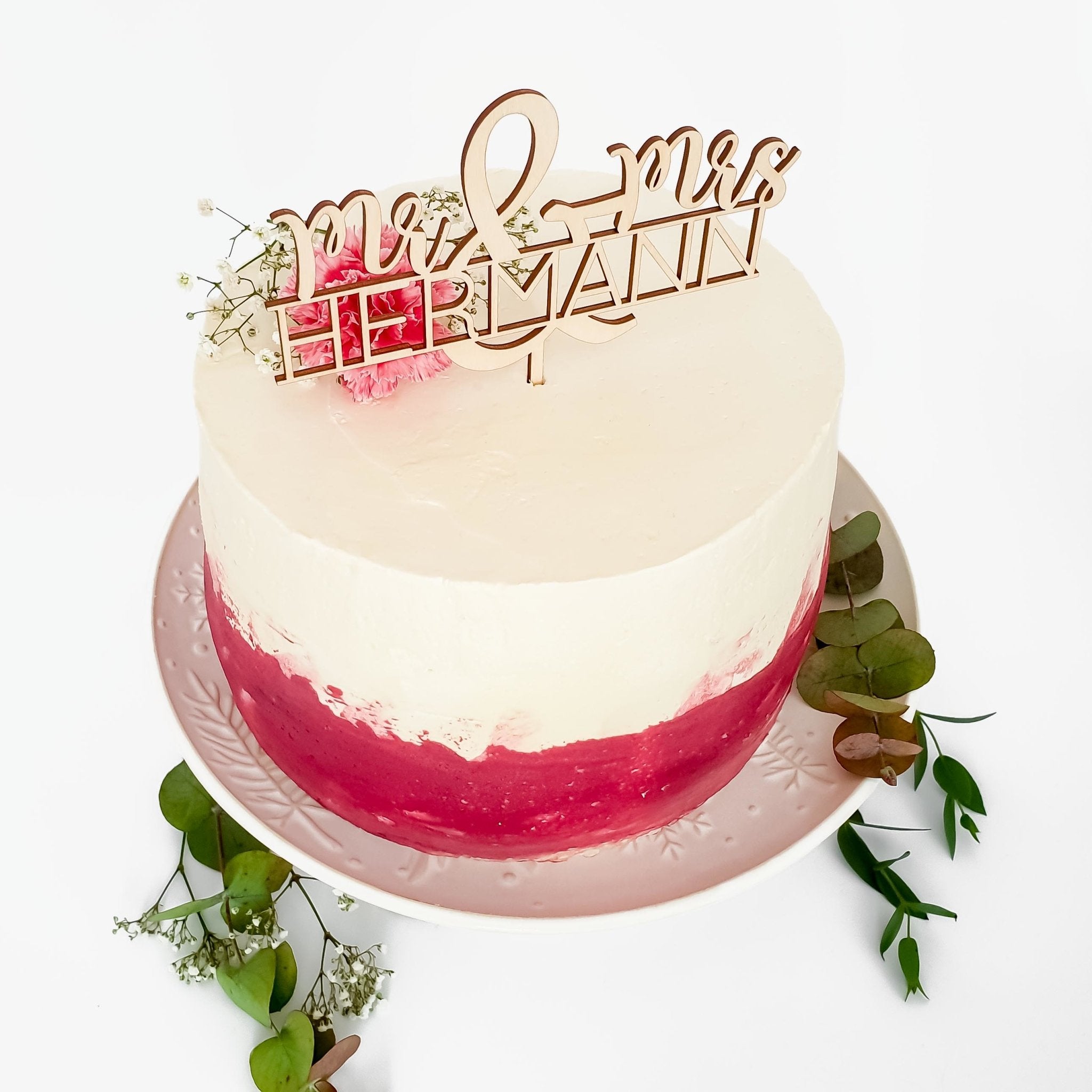 Cake Topper Mr&amp;Mrs Personalisiert - Suzu Papers