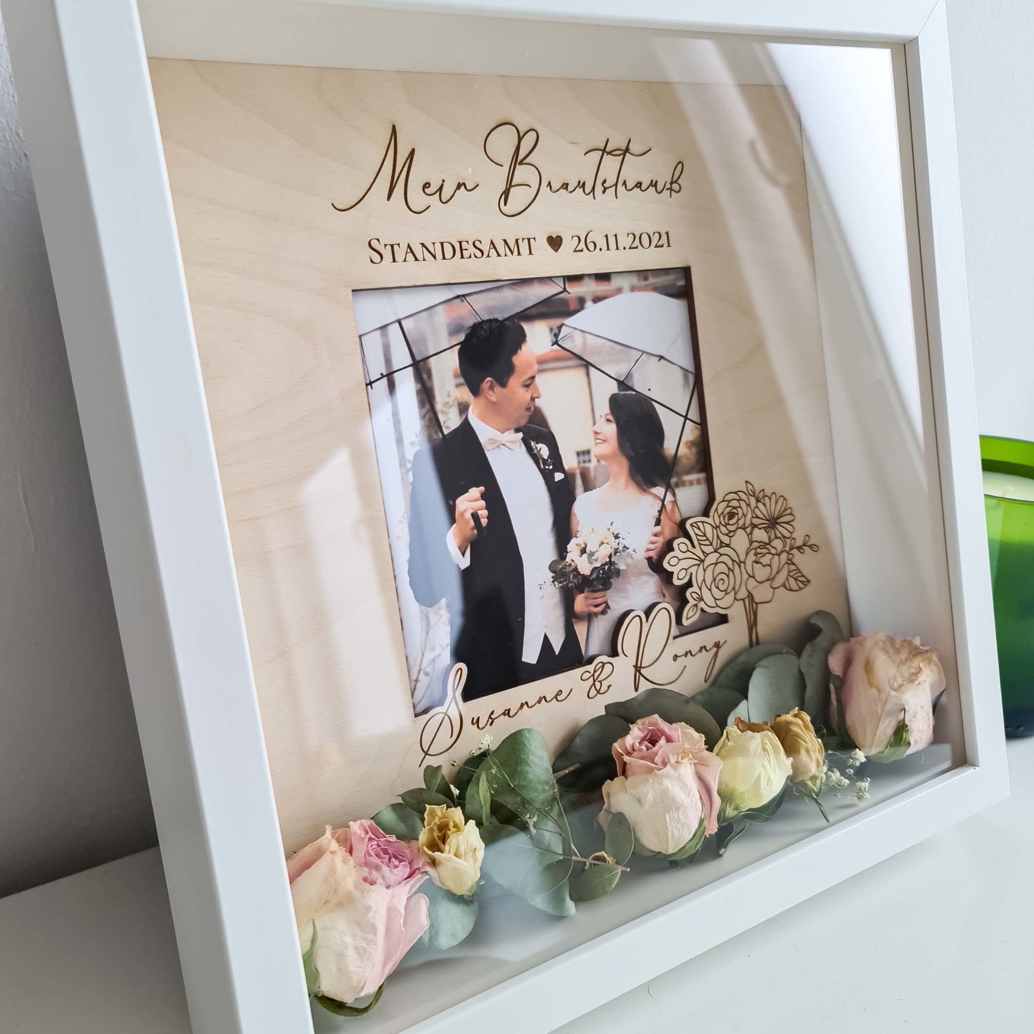 Brautstrauß Bilderrahmen zum Brautstrauß aufbewahren - Suzu Papers