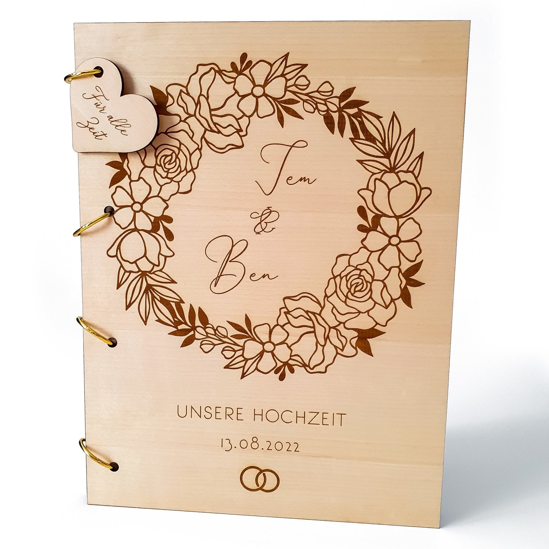 Ausgefallene Gastebuch Hochzeit Holz