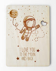 I love you to the moon and back - Geburtstag und Valentinstag Karte - Suzu Papers