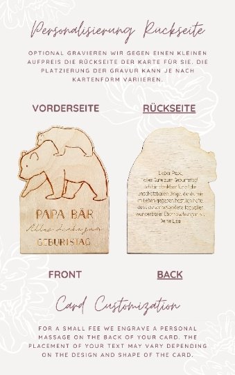 Holzkarte PAPABÄR - Suzu Papers