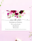 Save the Date Karte Peony - Suzu Papers