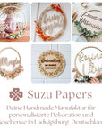 Türkranz Familie - Personalisiertes Hochzeitsgeschenk Geld - Suzu Papers